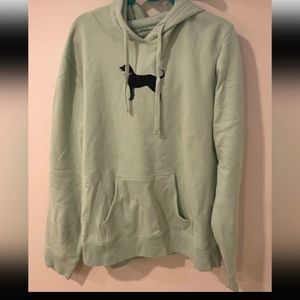 The black Dog hooded Sweatshirt .